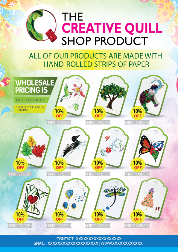 Flyer Design by uk for The Creative Quill Shop | Design #10213661