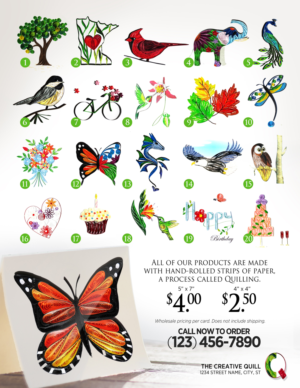 Diseño de Flyer por Brian Ellis para The Creative Quill Shop | Diseño: #10212599
