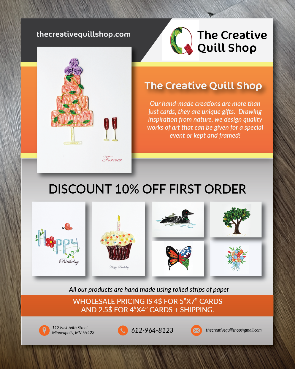 Flyer Design by Alexandar for The Creative Quill Shop | Design #10215195