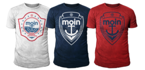 modern maritime graphic of a word and an anchor | T-shirt Design by CREARTIVE