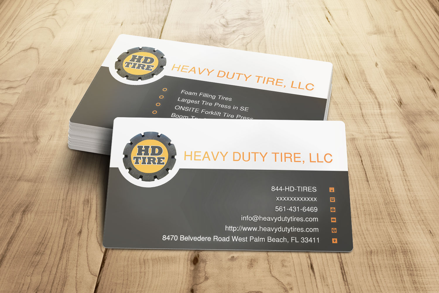 Business Card Design by Lanka Ama for HEAVY DUTY TIRE, LLC | Design #10227863