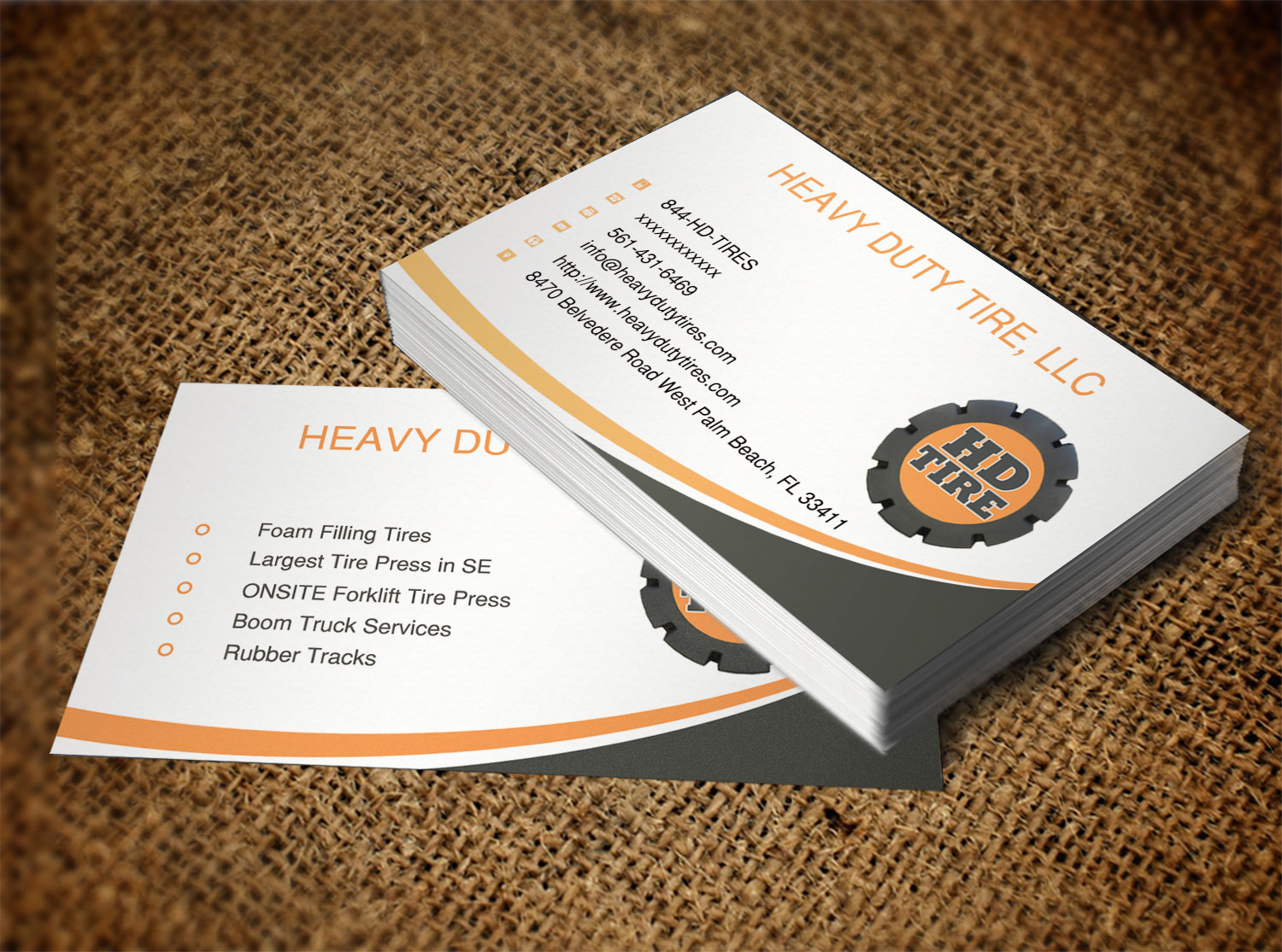 Business Card Design by Lanka Ama for HEAVY DUTY TIRE, LLC | Design #10227870