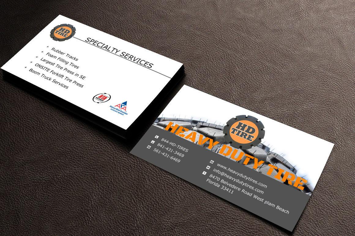 Business Card Design by Lanka Ama for HEAVY DUTY TIRE, LLC | Design #10227871