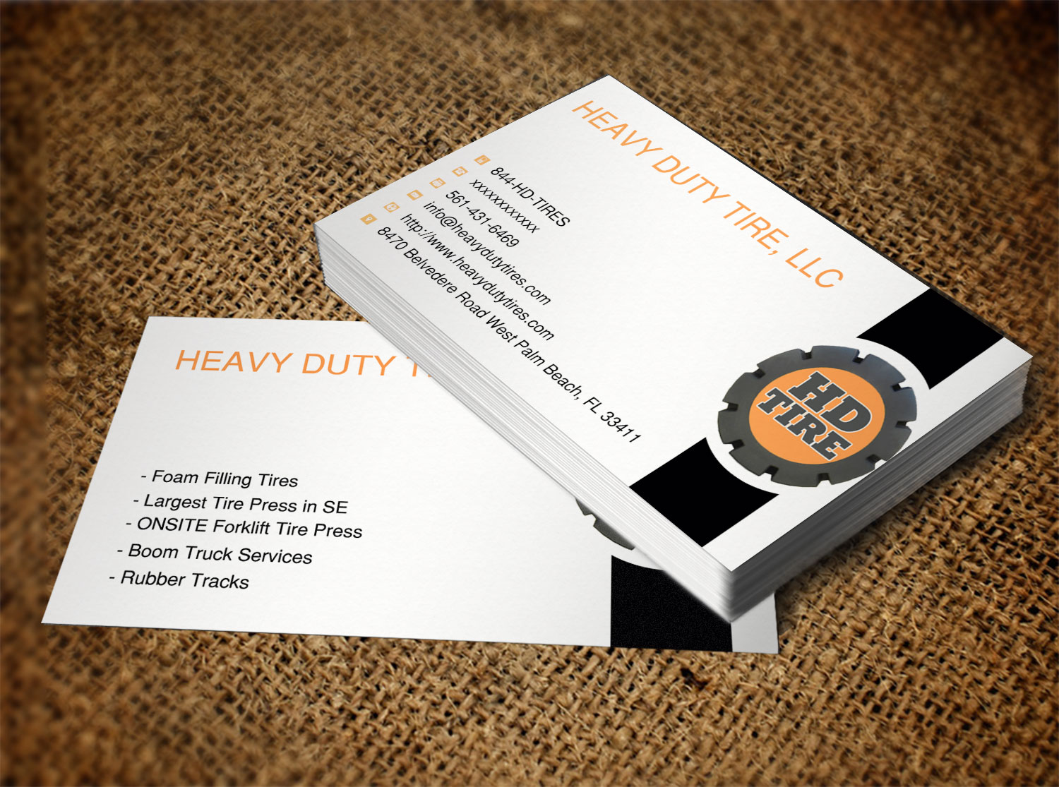Business Card Design by Lanka Ama for HEAVY DUTY TIRE, LLC | Design #10227876