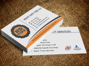 Business Card Design by Lanka Ama for HEAVY DUTY TIRE, LLC | Design: #10227877