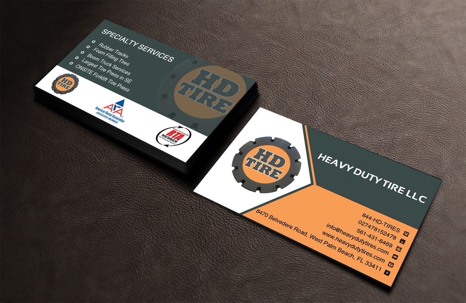 Business Card Design by Lanka Ama for HEAVY DUTY TIRE, LLC | Design #10227881
