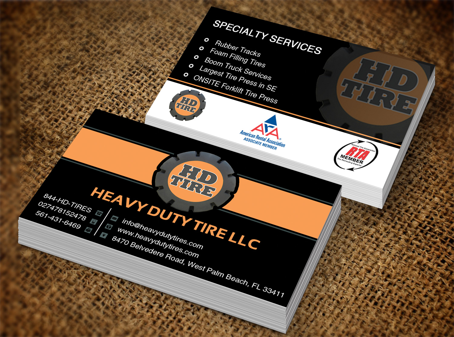 Business Card Design by Lanka Ama for HEAVY DUTY TIRE, LLC | Design #10227883