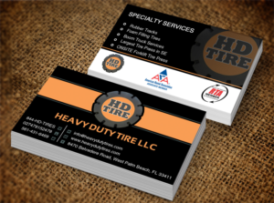 Business Card Design by Lanka Ama for HEAVY DUTY TIRE, LLC | Design: #10227883