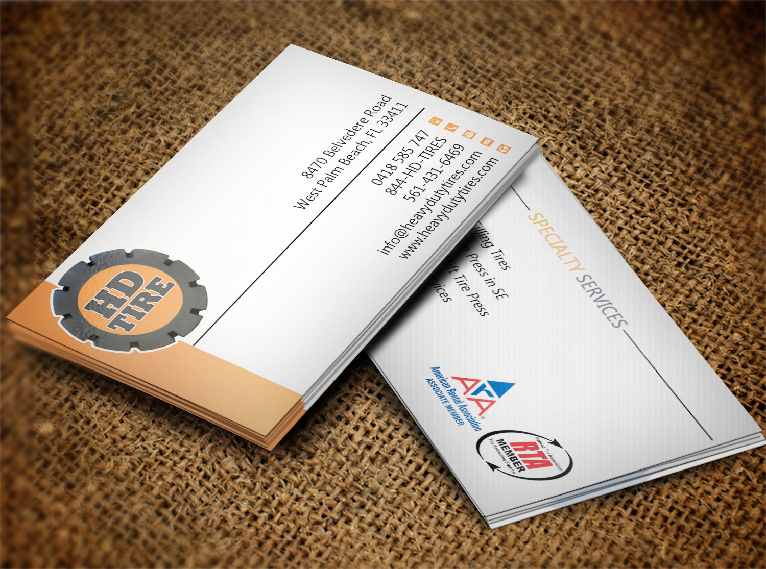 Business Card Design by Lanka Ama for HEAVY DUTY TIRE, LLC | Design #10227916