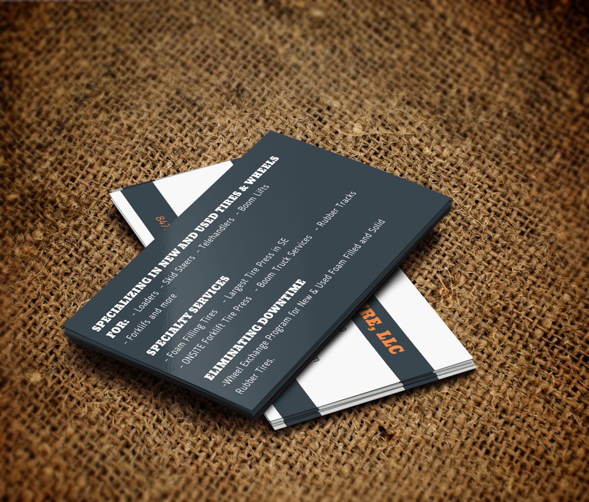 Business Card Design by JK18 for HEAVY DUTY TIRE, LLC | Design #10223190