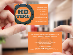 Business Card Design by Creations Box 2015 for HEAVY DUTY TIRE, LLC | Design: #10229416