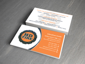 Business Card Design by Creations Box 2015 for HEAVY DUTY TIRE, LLC | Design: #10229423