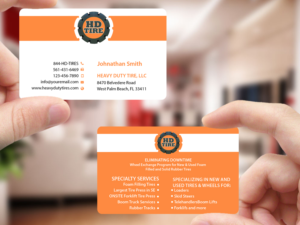 Business Card Design by Creations Box 2015 for HEAVY DUTY TIRE, LLC | Design: #10229433