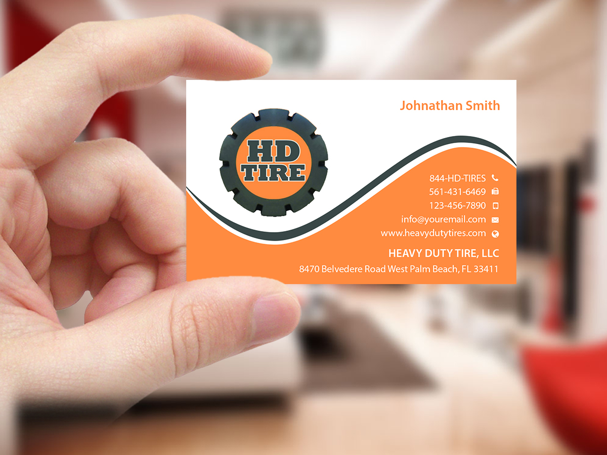 Business Card Design by Creations Box 2015 for HEAVY DUTY TIRE, LLC | Design #10229435