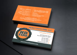 Business Card Design by Creations Box 2015 for HEAVY DUTY TIRE, LLC | Design: #10229442