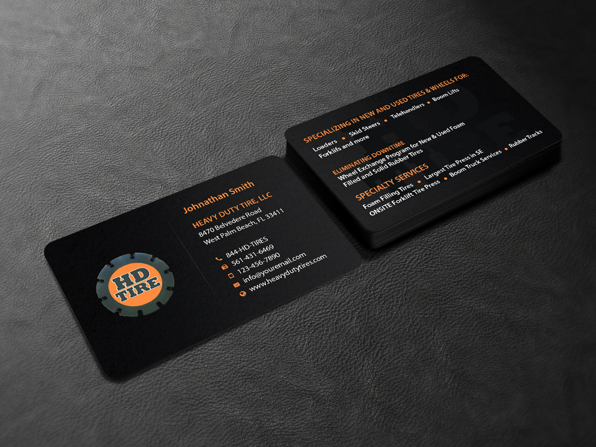 Business Card Design by Creations Box 2015 for HEAVY DUTY TIRE, LLC | Design #10229450