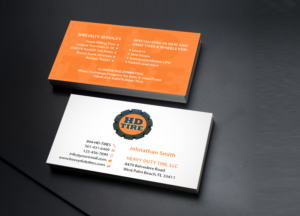 Business Card Design by Creations Box 2015 for HEAVY DUTY TIRE, LLC | Design: #10229451