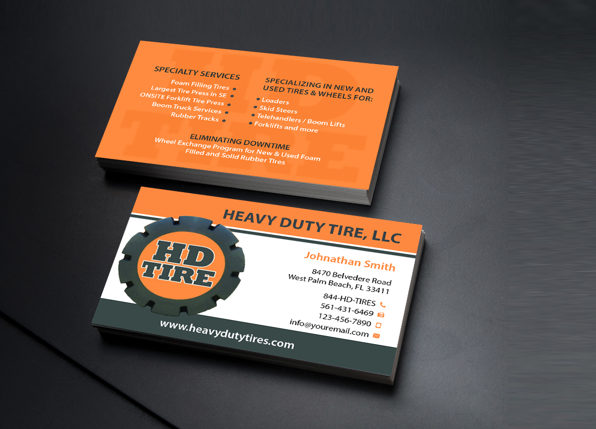 Design de Carte de Visite par Creations Box 2015 pour HEAVY DUTY TIRE, LLC | Design #10292821