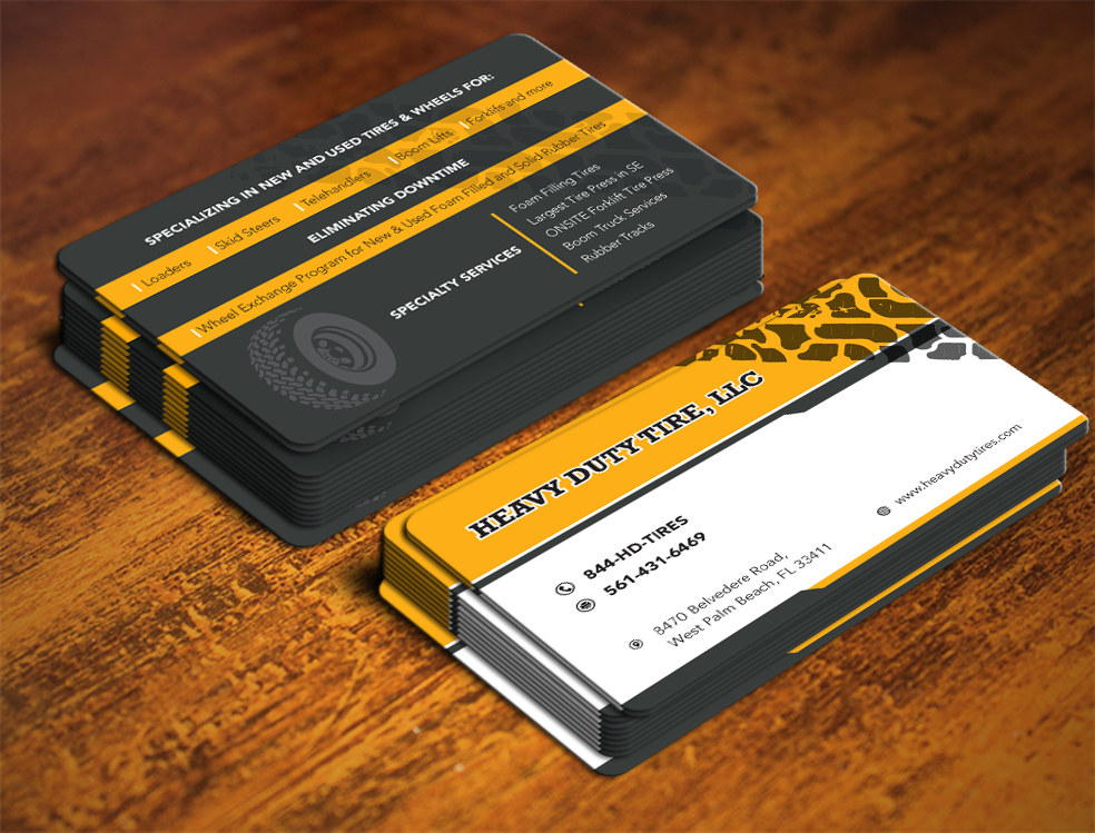 Business Card Design by Suren Amarathunga for HEAVY DUTY TIRE, LLC | Design #10222004