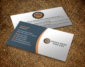 Business Card Design by Brand aid for HEAVY DUTY TIRE, LLC | Design #10235501