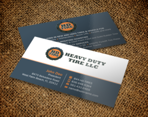 Business Card Design by Brand aid for HEAVY DUTY TIRE, LLC | Design: #10235506