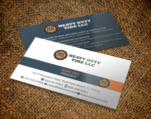 Business Card Design by Brand aid for HEAVY DUTY TIRE, LLC | Design: #10235507