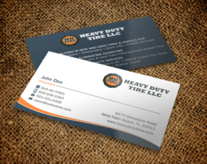 Business Card Design by Brand aid for HEAVY DUTY TIRE, LLC | Design: #10235509