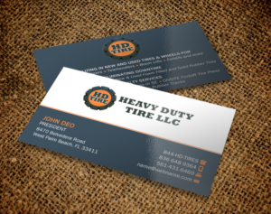 Business Card Design by Brand aid for HEAVY DUTY TIRE, LLC | Design: #10235510