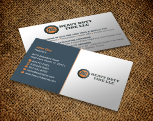 Business Card Design by Brand aid for HEAVY DUTY TIRE, LLC | Design: #10235511