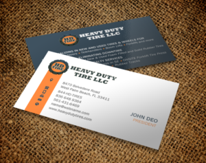 Business Card Design by Brand aid for HEAVY DUTY TIRE, LLC | Design: #10235512