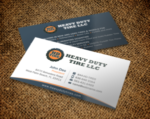 Business Card Design by Brand aid for HEAVY DUTY TIRE, LLC | Design: #10235518