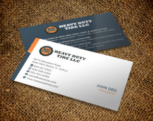 Business Card Design by Brand aid for HEAVY DUTY TIRE, LLC | Design: #10235522