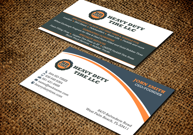 Design de Carte de Visite par chandrayaan.creative pour HEAVY DUTY TIRE, LLC | Design #10235416
