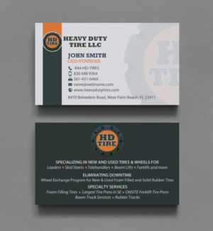 Business Card Design by chandrayaan.creative for HEAVY DUTY TIRE, LLC | Design: #10235421