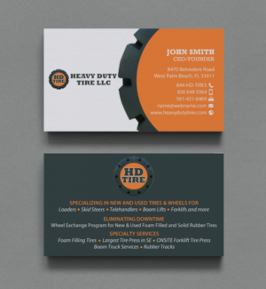 Business Card Design by chandrayaan.creative for HEAVY DUTY TIRE, LLC | Design: #10235424