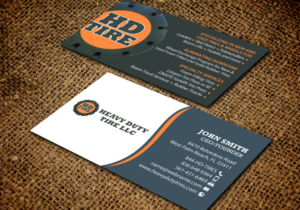 Business Card Design by chandrayaan.creative for HEAVY DUTY TIRE, LLC | Design: #10235425