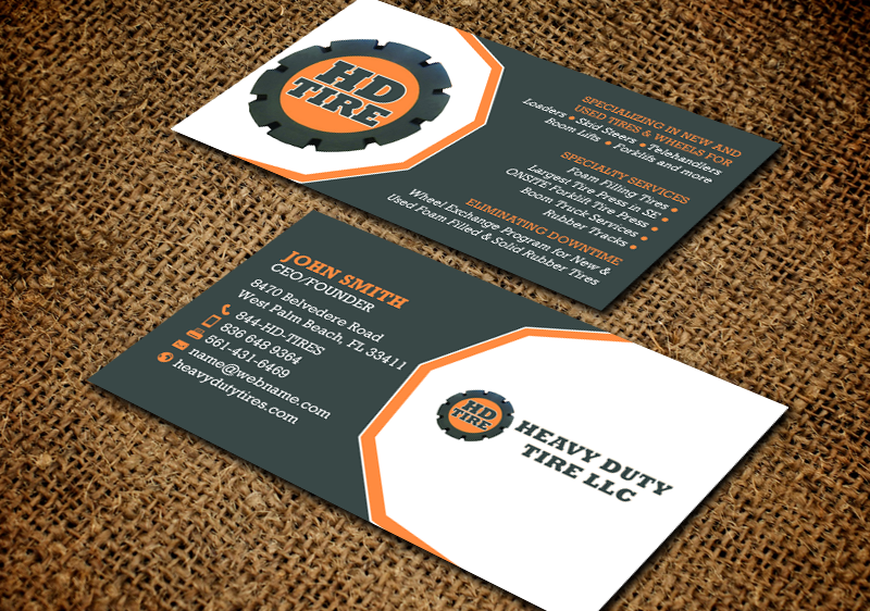 Design de Carte de Visite par chandrayaan.creative pour HEAVY DUTY TIRE, LLC | Design #10235428