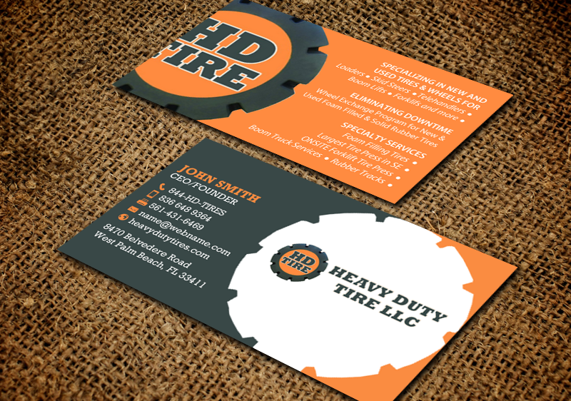Design de Carte de Visite par chandrayaan.creative pour HEAVY DUTY TIRE, LLC | Design #10235429