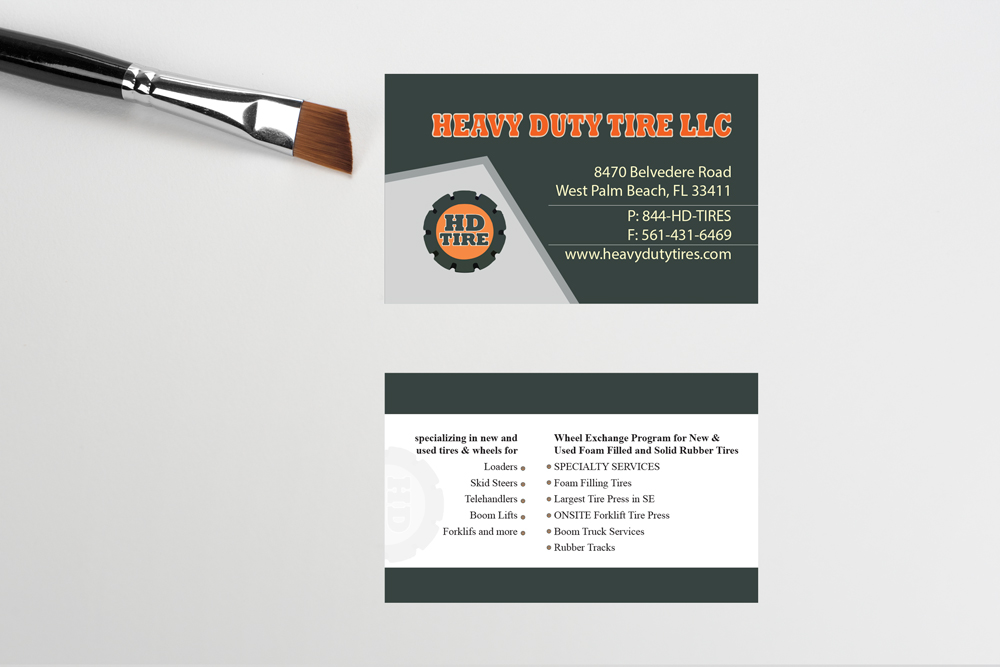 Business Card Design by ihossain14091992 for HEAVY DUTY TIRE, LLC | Design #10221042