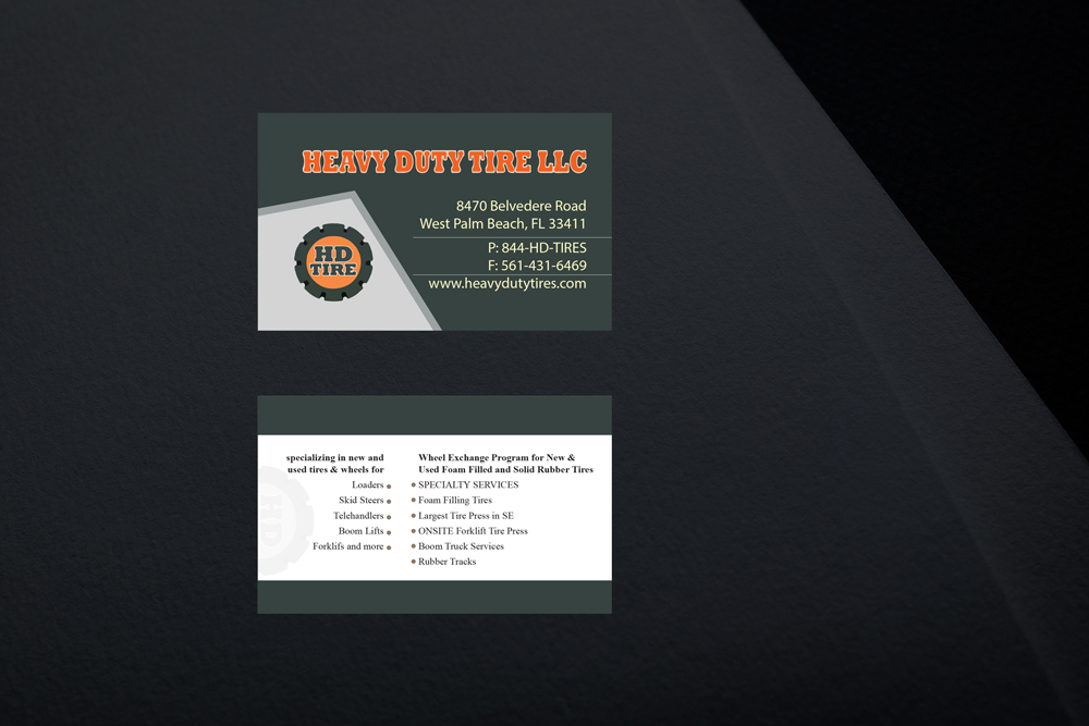 Business Card Design by ihossain14091992 for HEAVY DUTY TIRE, LLC | Design #10221043