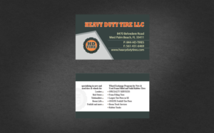 Business Card Design by ihossain14091992 for HEAVY DUTY TIRE, LLC | Design: #10221044