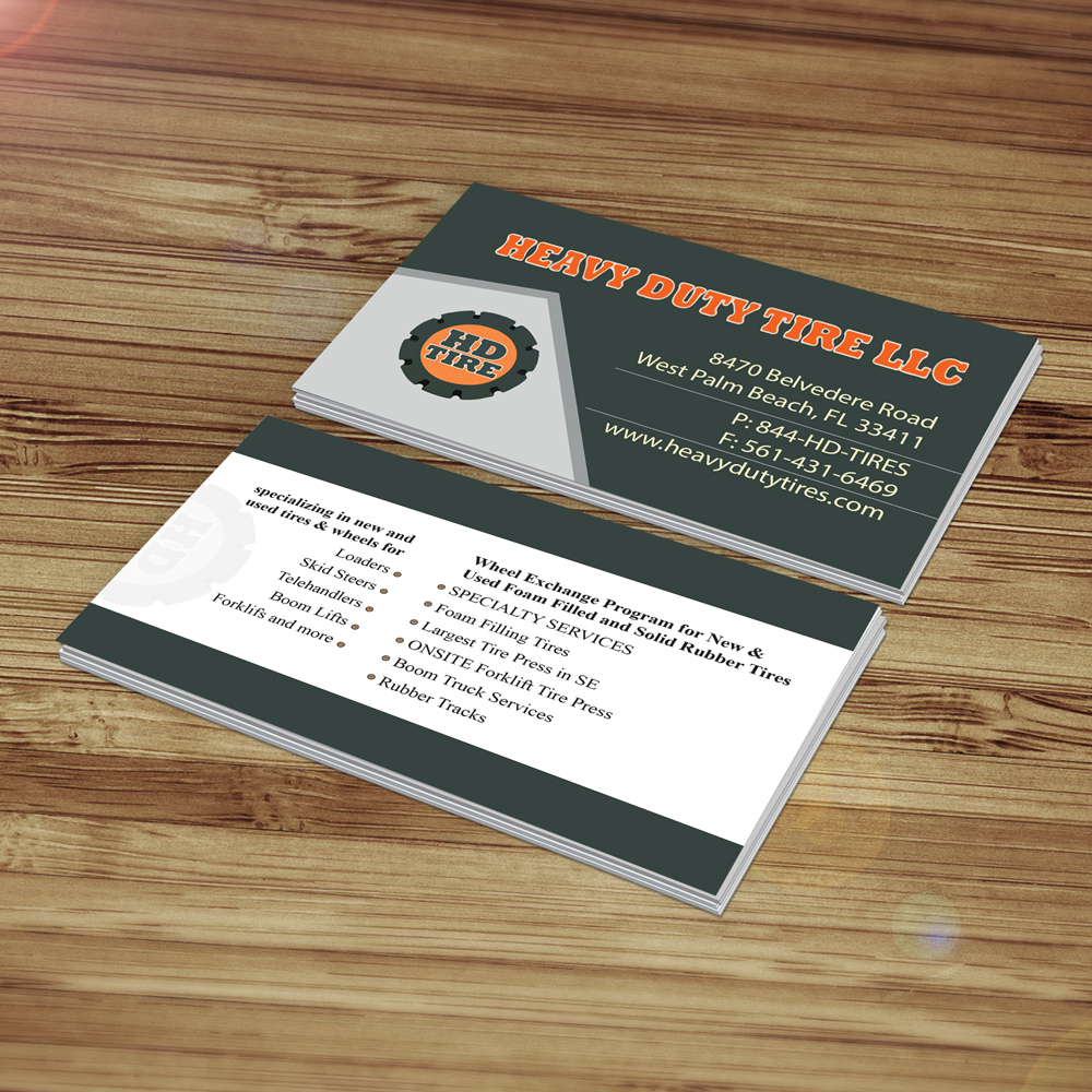 Business Card Design by ihossain14091992 for HEAVY DUTY TIRE, LLC | Design #10221046