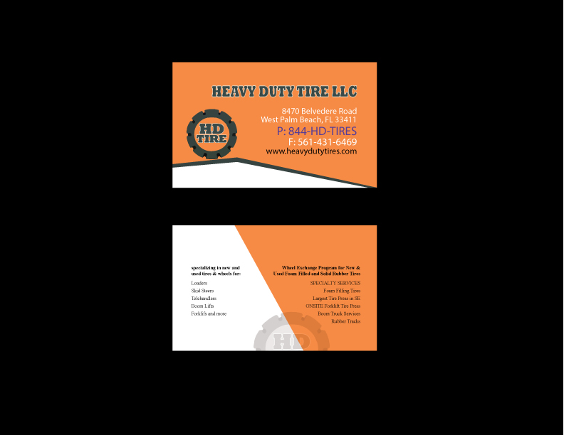 Business Card Design by ihossain14091992 for HEAVY DUTY TIRE, LLC | Design #10221047