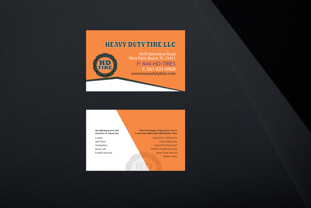 Business Card Design by ihossain14091992 for HEAVY DUTY TIRE, LLC | Design #10221048