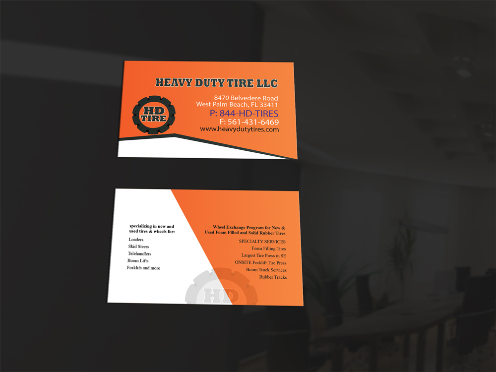 Business Card Design by ihossain14091992 for HEAVY DUTY TIRE, LLC | Design #10221049
