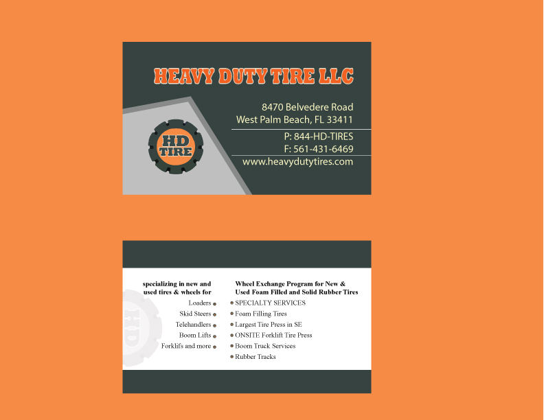 Business Card Design by ihossain14091992 for HEAVY DUTY TIRE, LLC | Design #10221050