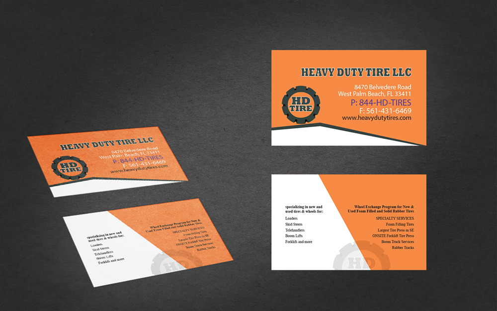 Business Card Design by ihossain14091992 for HEAVY DUTY TIRE, LLC | Design #10221051