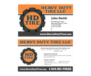 Business Card Design by guycodefacts for HEAVY DUTY TIRE, LLC | Design #10218463
