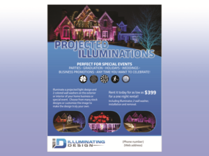 Diseño de Flyer por A-Ha Designs para Illuminating Design | Diseño: #10225478