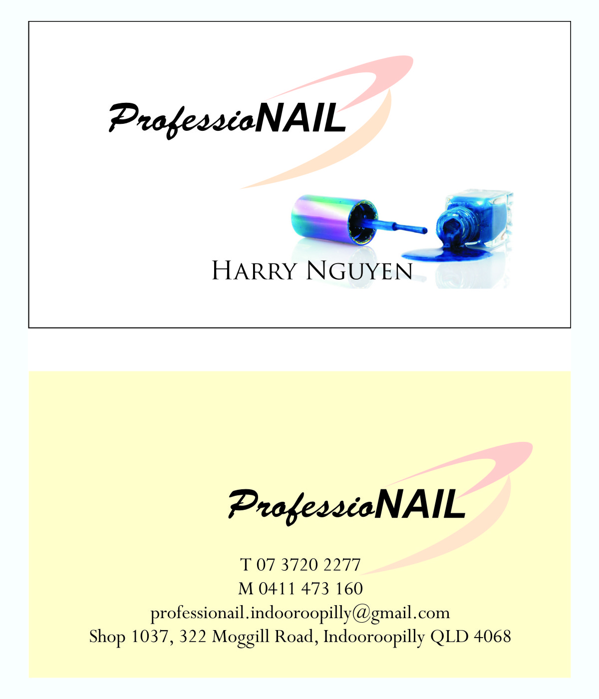 Business Card Design by Sajal Samaddar for ProfessioNAIL Indooroopilly | Design #2187906